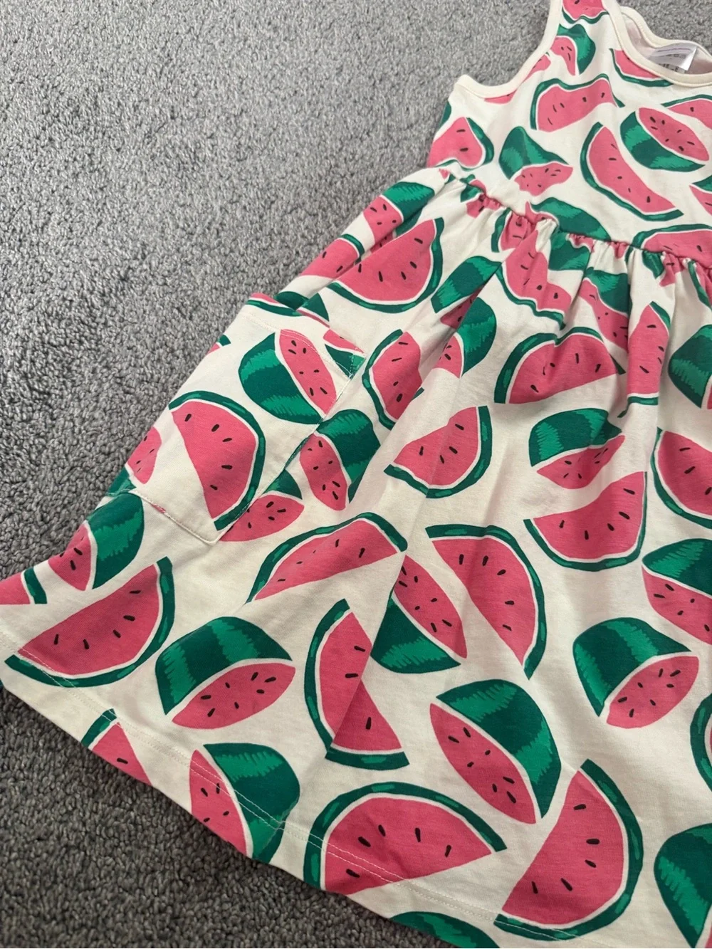 Hanna Andersson Watermelon Print Tank Dress Sz 130cm